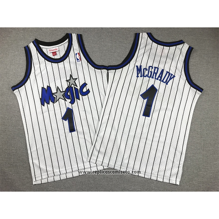 Camiseta Nino Orlando Magic Tracy McGrady #1 Mitchell & Ness 2003-04 Blanco